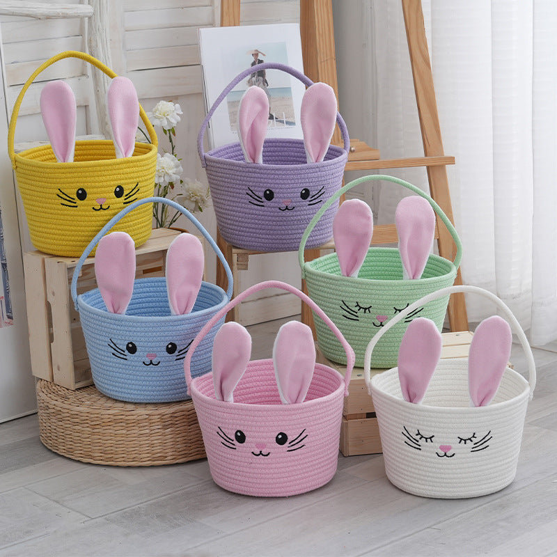 Storage Basket Light Blue Pink | High & Bury