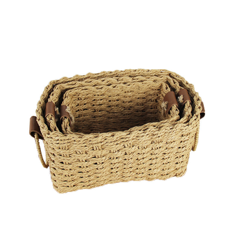 Storage Basket Light Color Large Medium | High & Bury