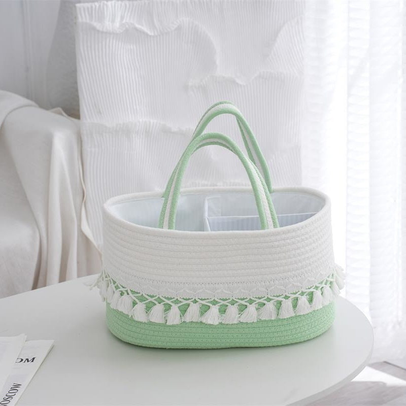 Storage Basket Light Grey Beige | High & Bury