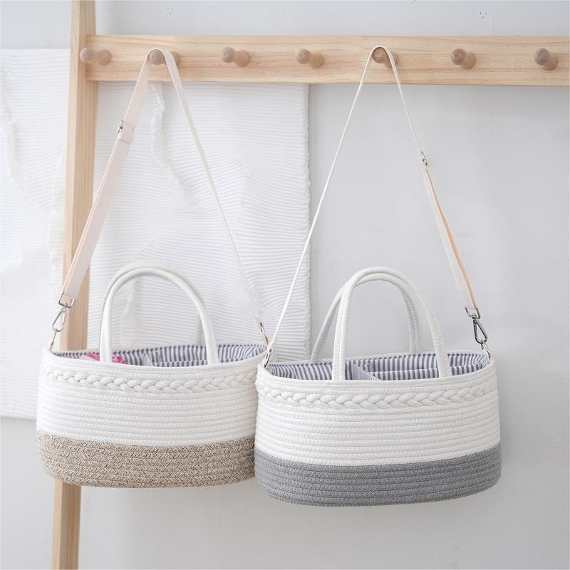 Storage Basket Linen 14 9 7 Inch Gray | High & Bury