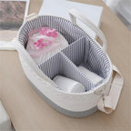 Storage Basket Linen 14 9 7 Inch Gray | High & Bury