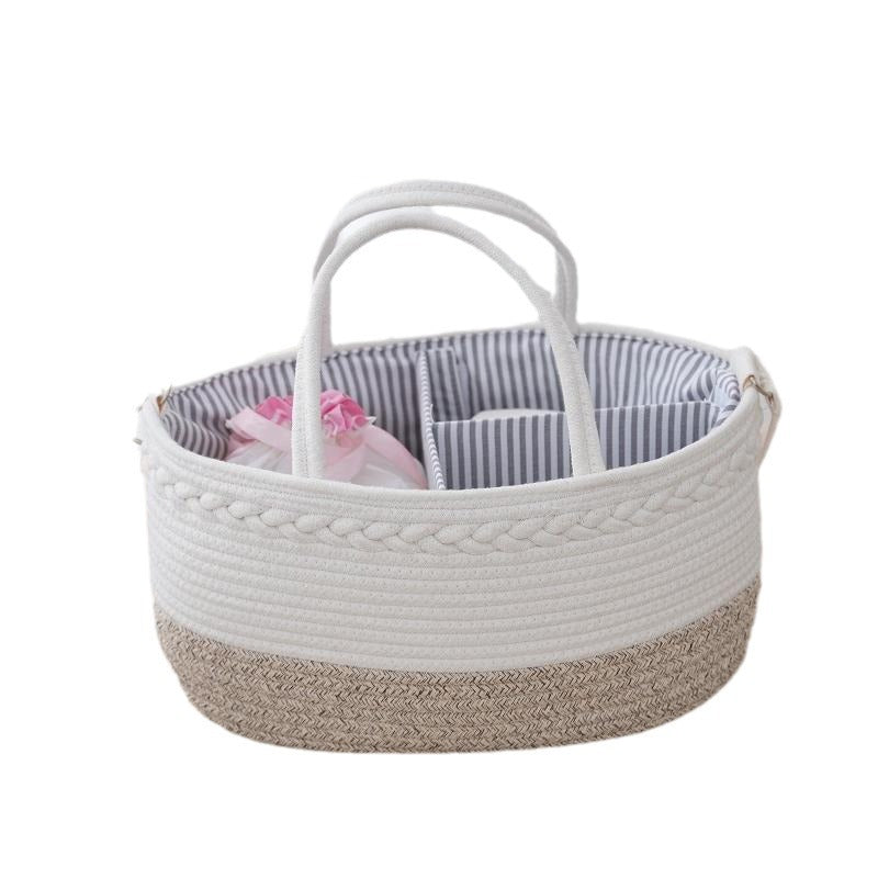 Storage Basket Linen 14 9 7 Inch Gray | High & Bury