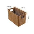 Storage Basket made of Natural Rattan Brown Khaki | High & Bury