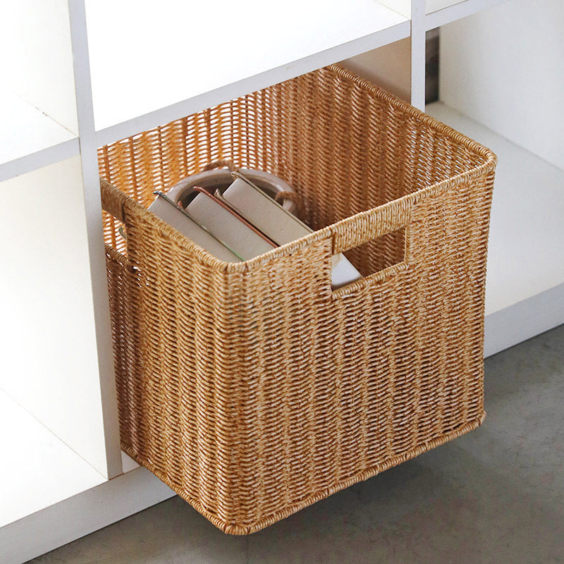 Storage Basket made of Natural Rattan Brown Khaki | High & Bury