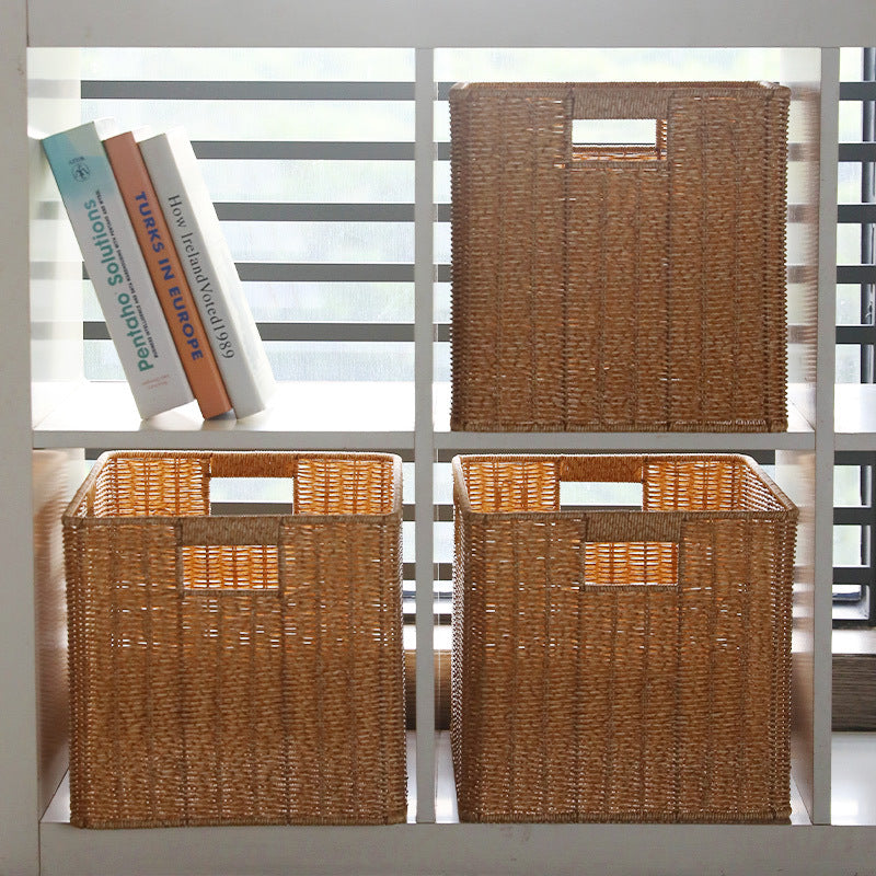 Storage Basket made of Natural Rattan Brown Khaki | High & Bury