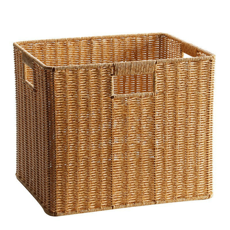 Storage Basket made of Natural Rattan Brown Khaki | High & Bury