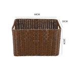 Storage Basket made of Natural Rattan Brown Khaki | High & Bury