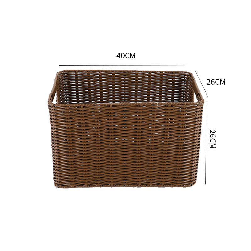 Storage Basket made of Natural Rattan Brown Khaki | High & Bury