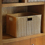 Storage Basket made of Natural Rattan Brown Khaki | High & Bury