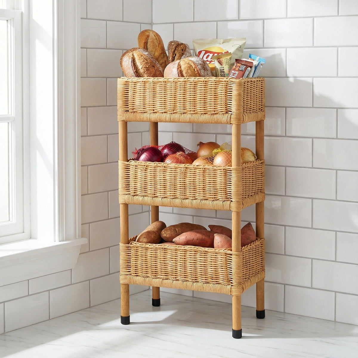 Storage Basket Nature Khaki | High & Bury