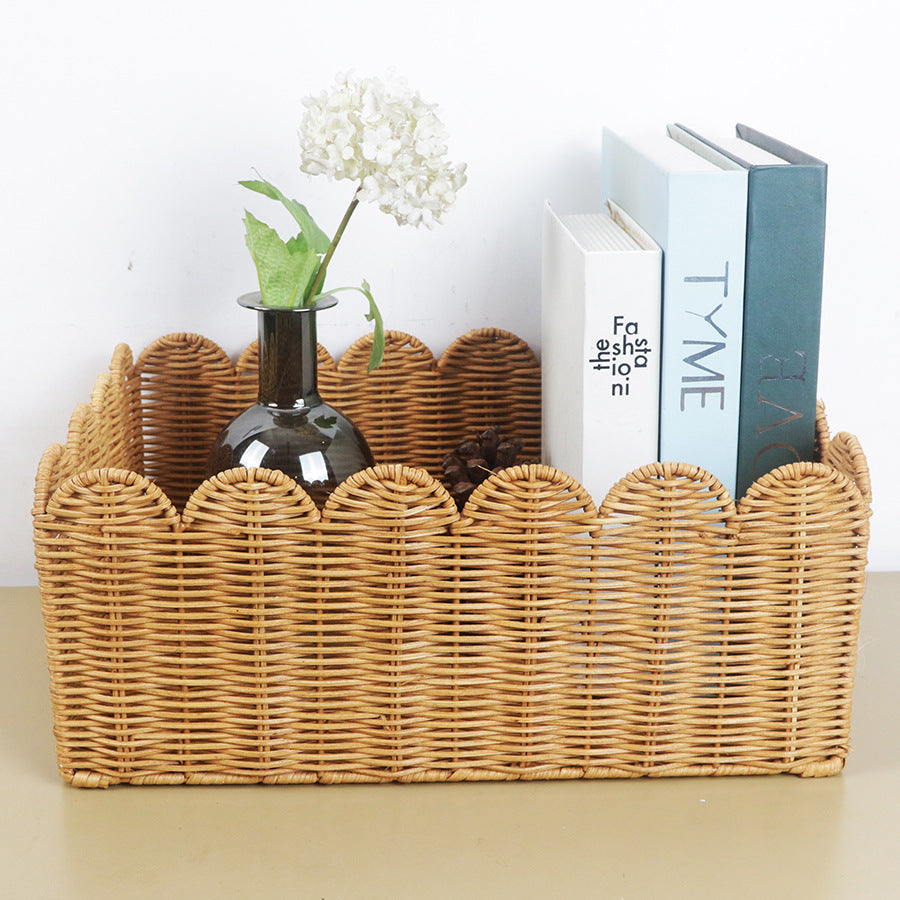 Storage Basket Offwhite M Khaki | High & Bury