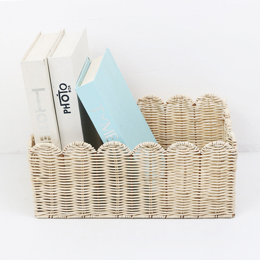 Storage Basket Offwhite M Khaki | High & Bury