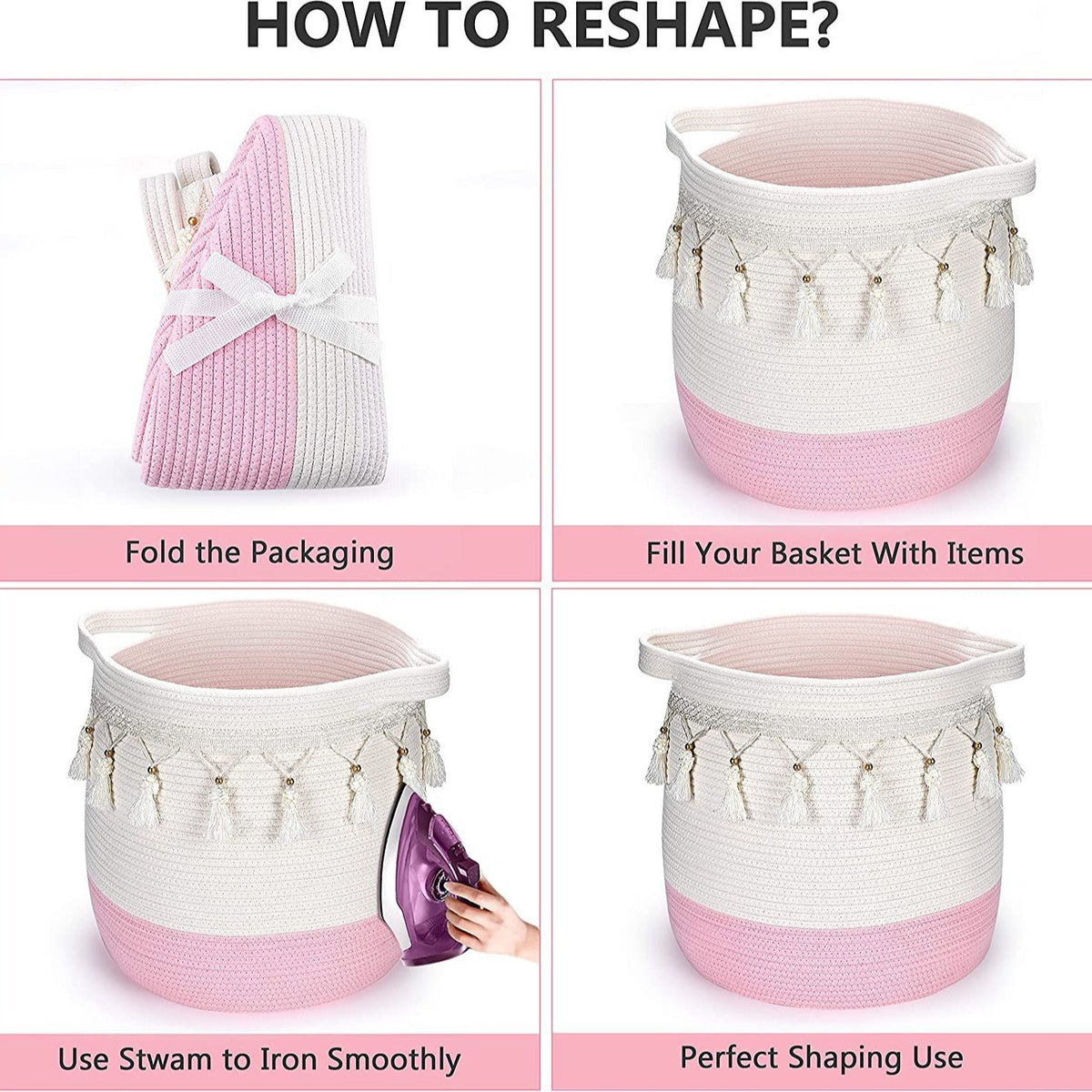 Storage Basket Pink 45 | High & Bury