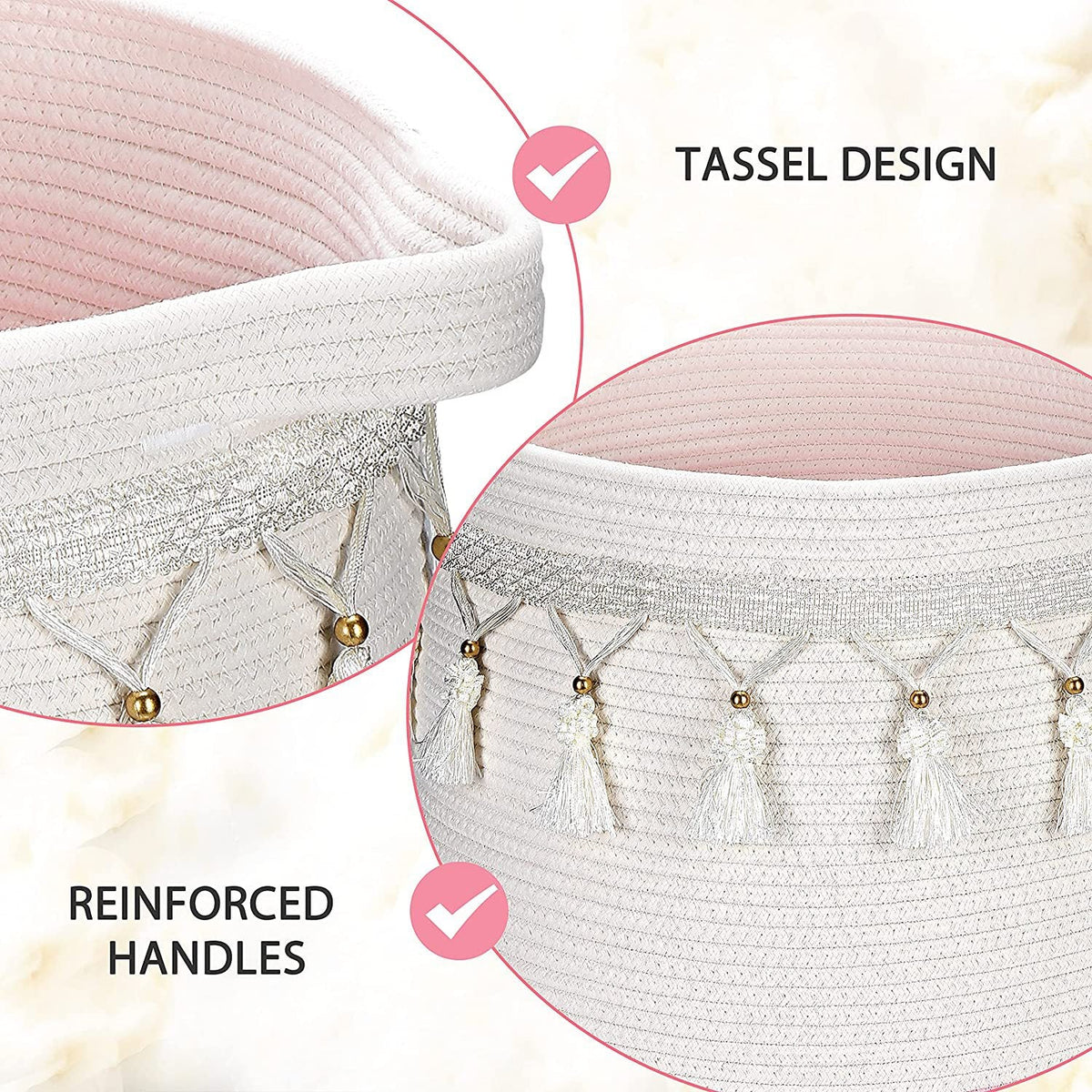 Storage Basket Pink 45 | High & Bury