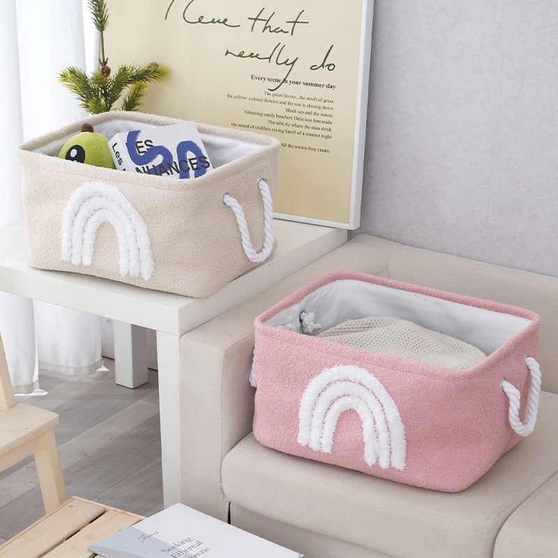 Storage Basket Pink Khaki | High & Bury