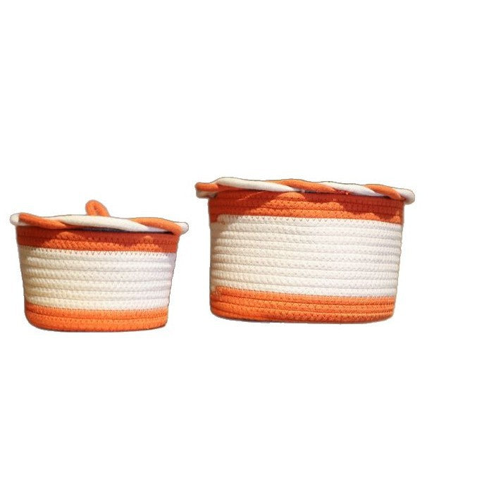 Storage Basket Pink Orange | High & Bury