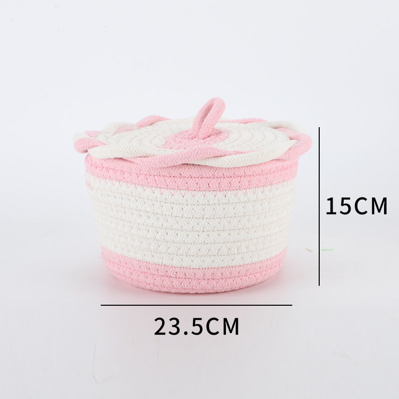Storage Basket Pink Orange | High & Bury