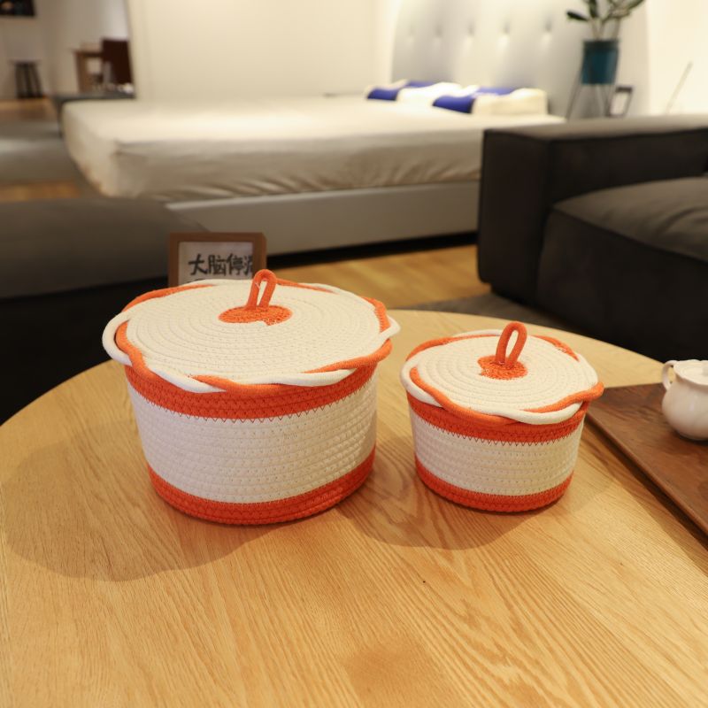 Storage Basket Pink Orange | High & Bury