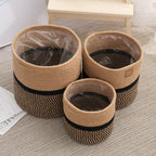 Storage Basket Set Soft Textile Molded Plastic | High & Bury