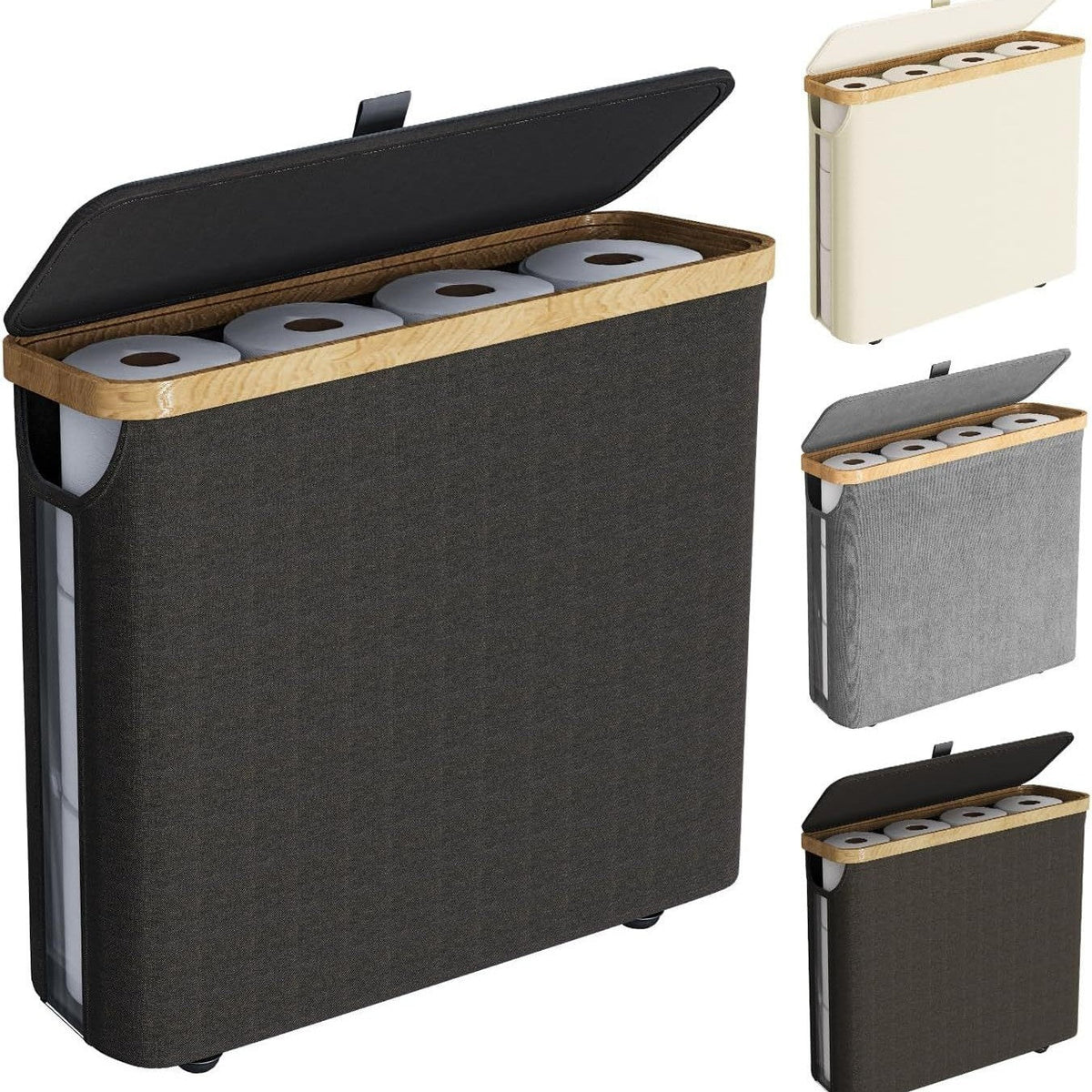 Storage Basket Soft Textile Wood | High & Bury