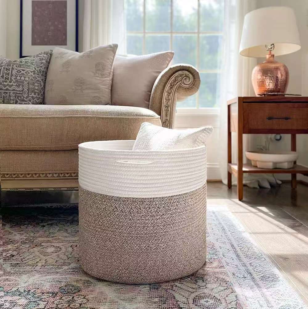 Storage Basket White Flax | High & Bury