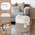 Storage Basket White Flax | High & Bury