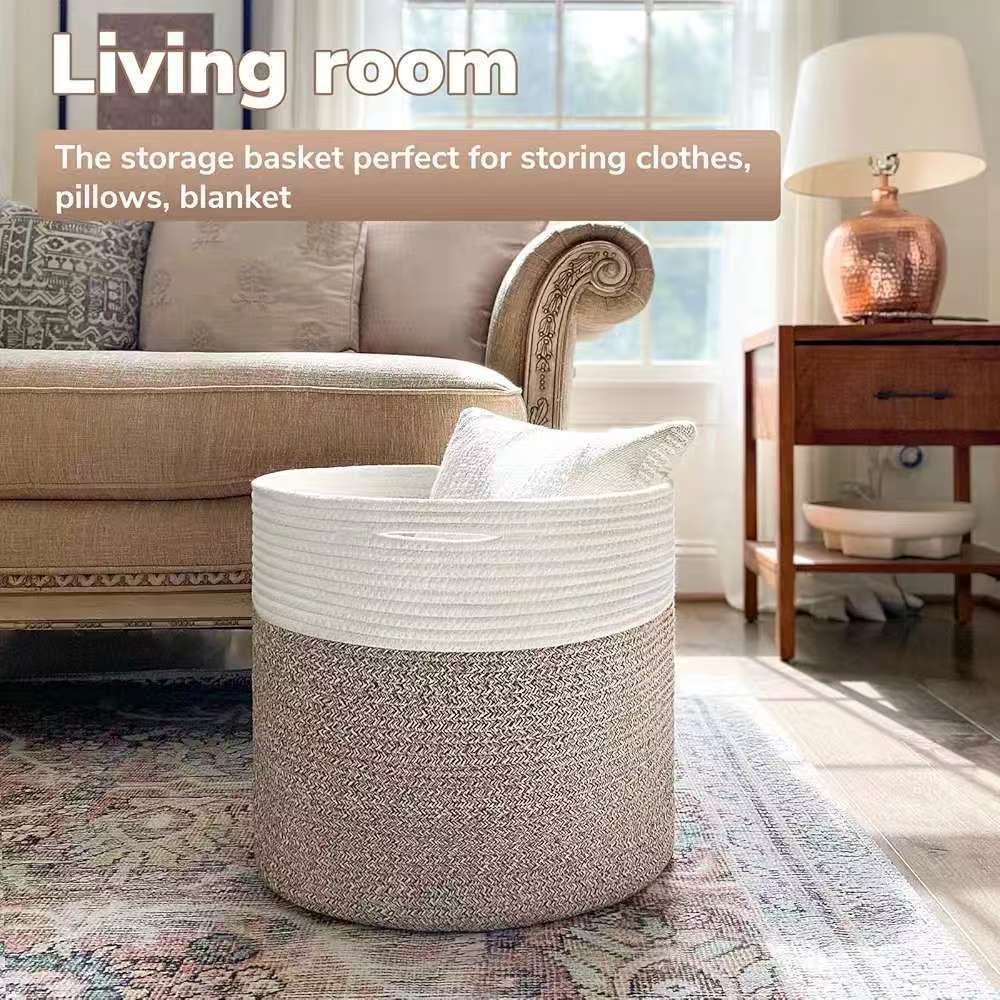 Storage Basket White Flax | High & Bury
