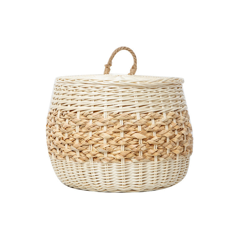 Storage Basket White Green | High & Bury