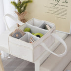 Storage Basket White Light Beige | High & Bury