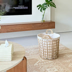 Storage Basket with Decorative Fabric Lining | High & Bury