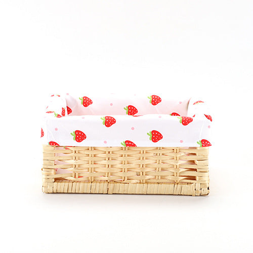 Storage Basket with Decorative Strawberry Fabric | High & Bury