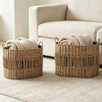 Storage Basket with Elegant Fringe Design | High & Bury