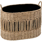 Storage Basket with Elegant Fringe Design | High & Bury