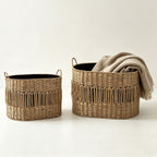 Storage Basket with Elegant Fringe Design | High & Bury