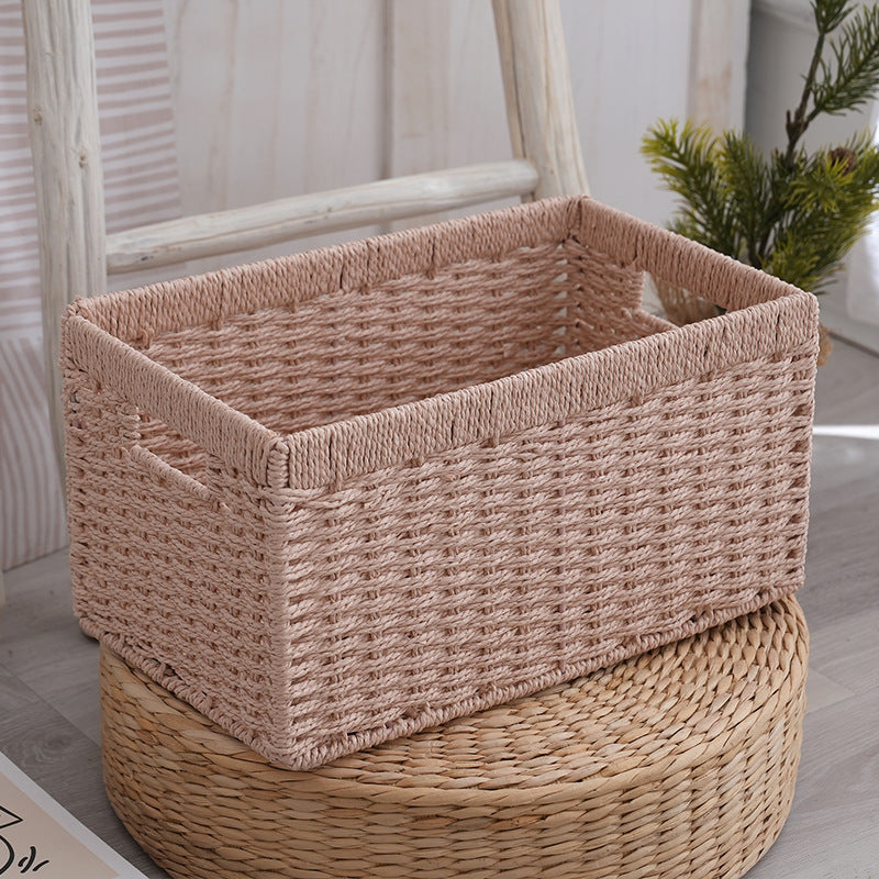 Storage Basket with Handles Handwoven Handcrafted | High & Bury