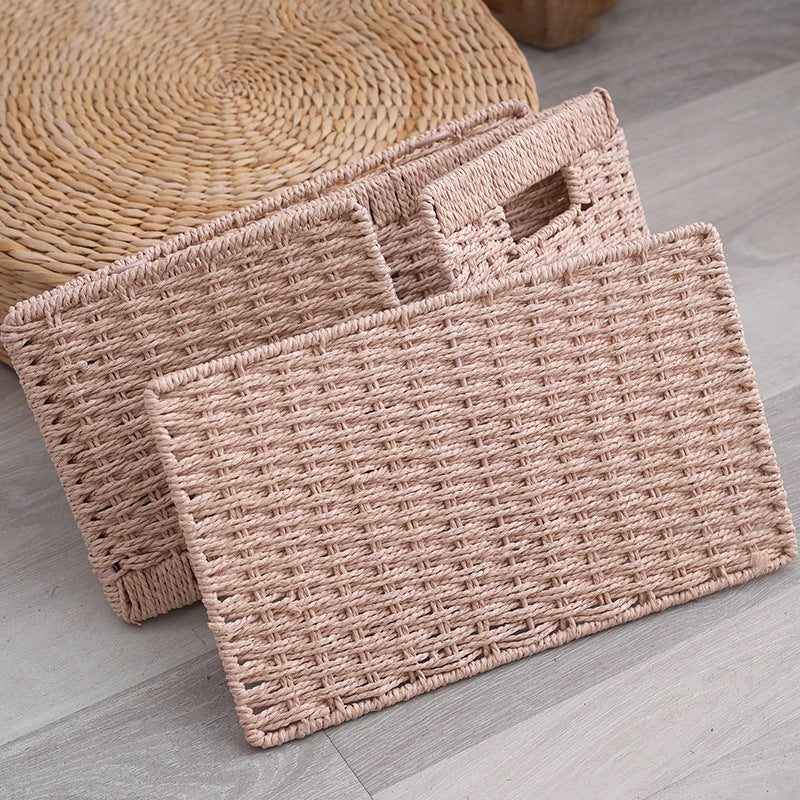 Storage Basket with Handles Handwoven Handcrafted | High & Bury