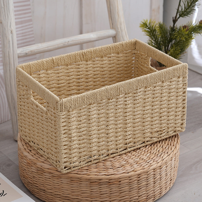Storage Basket with Handles Handwoven Handcrafted | High & Bury