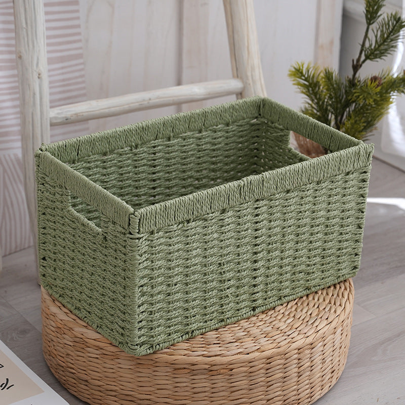 Storage Basket with Handles Handwoven Handcrafted | High & Bury
