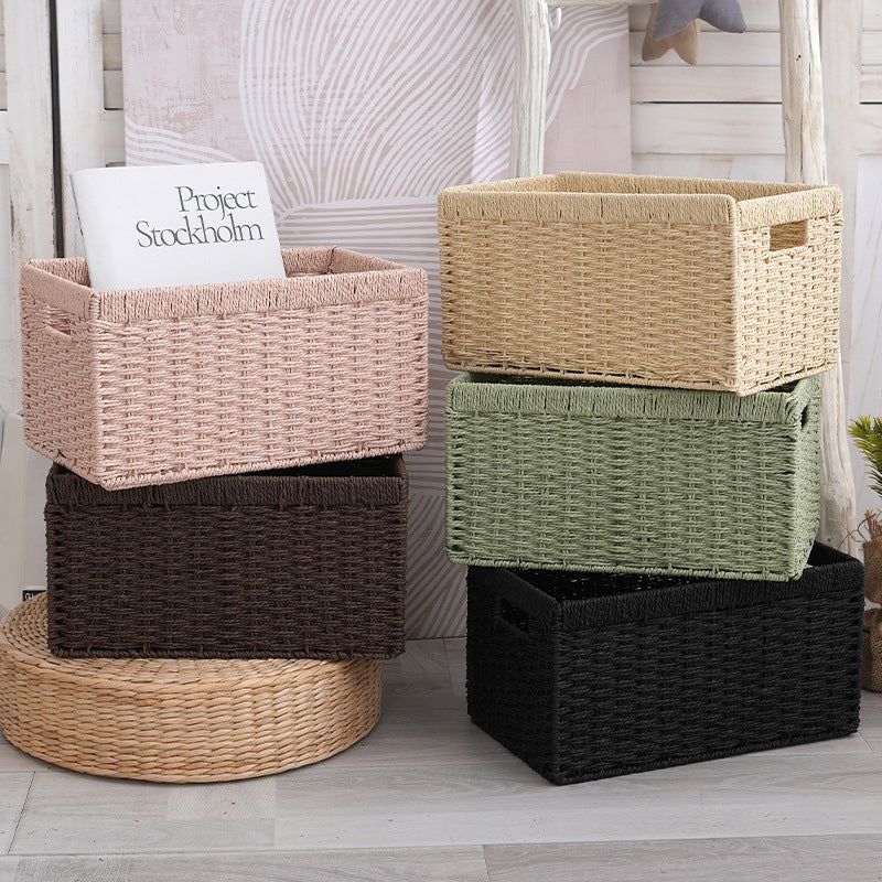 Storage Basket with Handles Handwoven Handcrafted | High & Bury