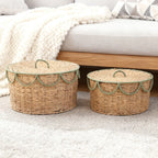 Storage Basket with Lid and Handles | High & Bury