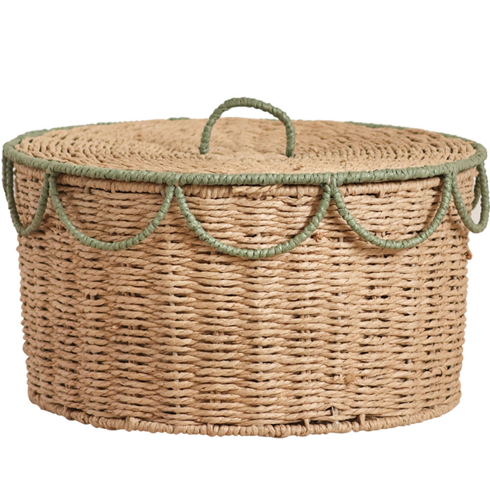 Storage Basket with Lid and Handles | High & Bury