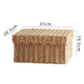 Storage Basket with Lid and Reed Design | High & Bury