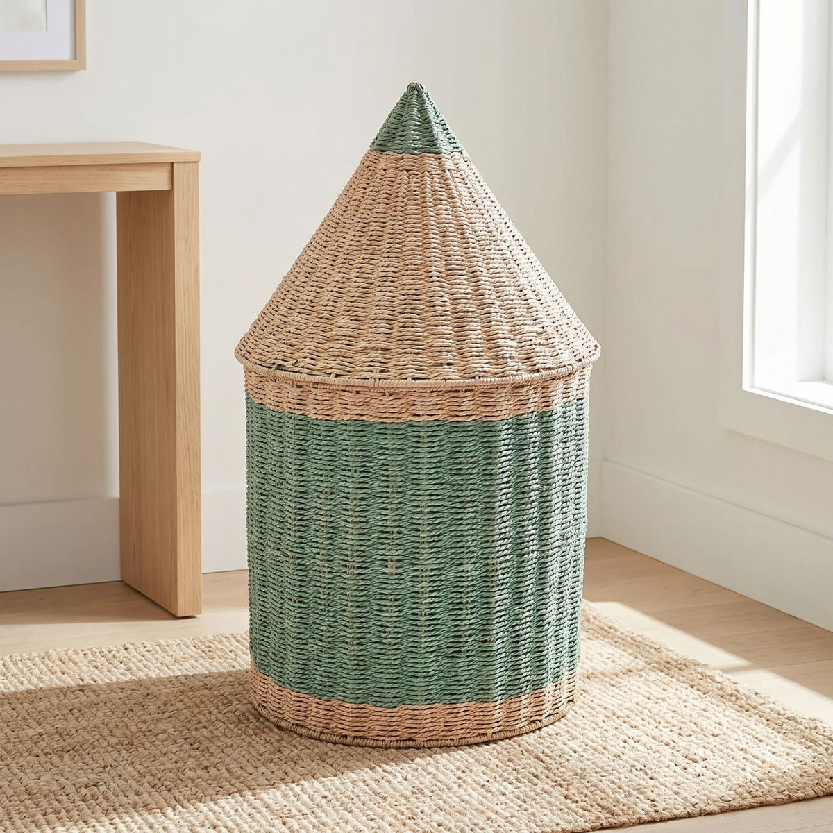 Storage Basket with Lid Lidded Handwoven | High & Bury