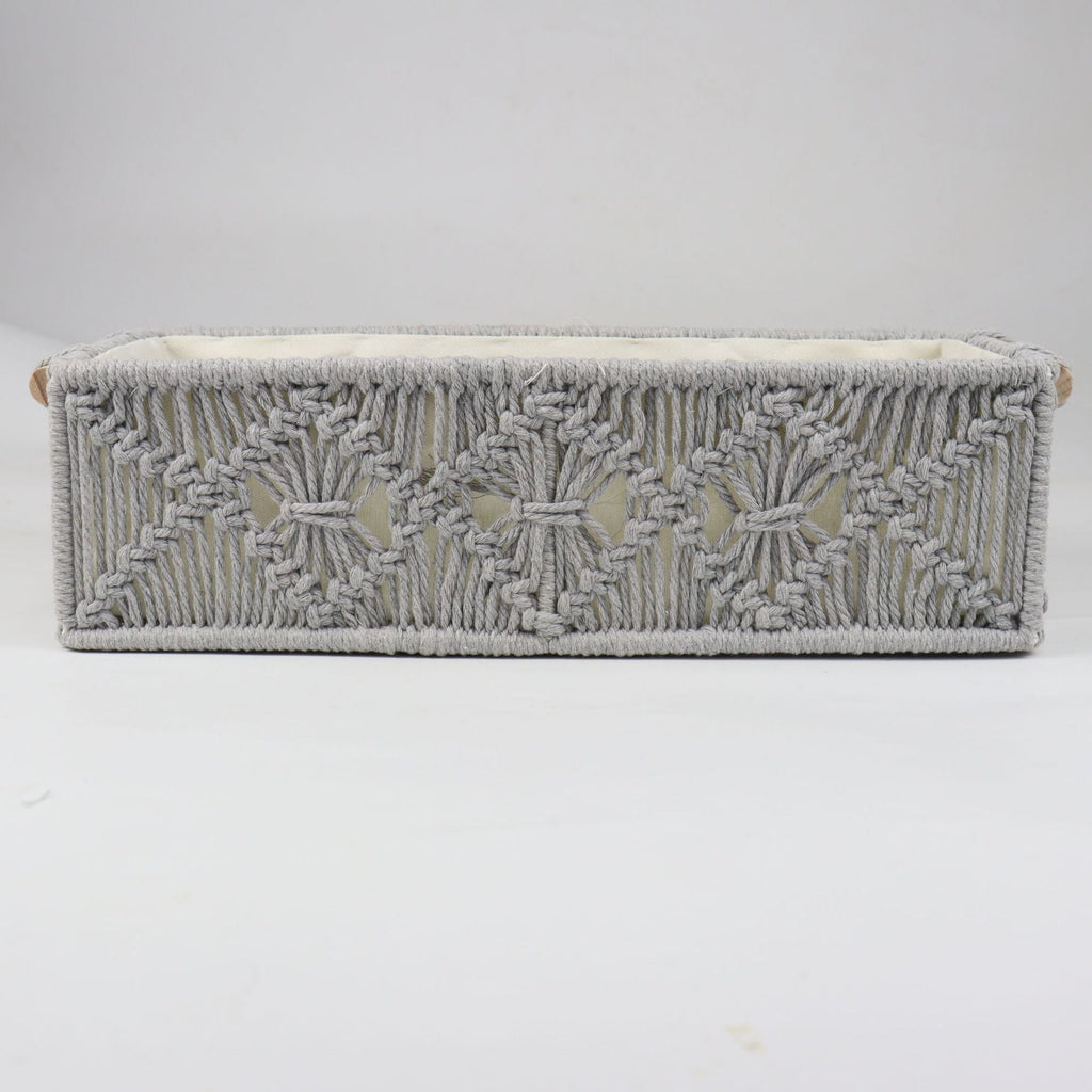 Storage Basket with Macrame Pattern | High & Bury