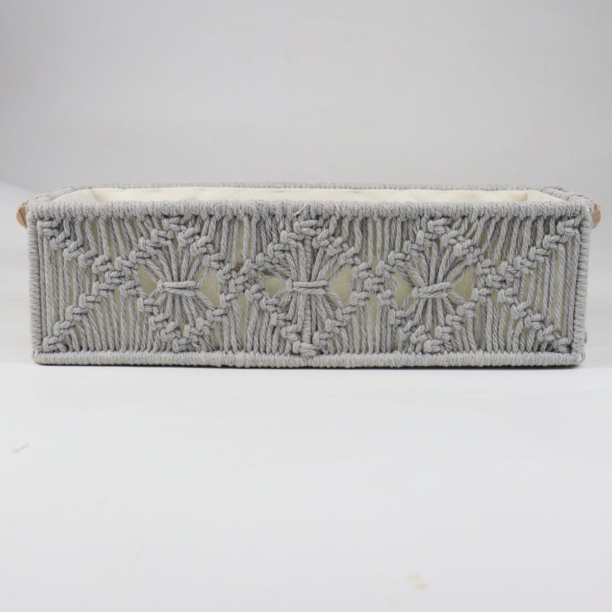 Storage Basket with Macrame Pattern | High & Bury