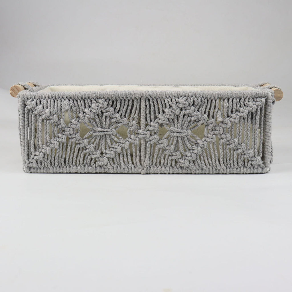 Storage Basket with Macrame Pattern | High & Bury