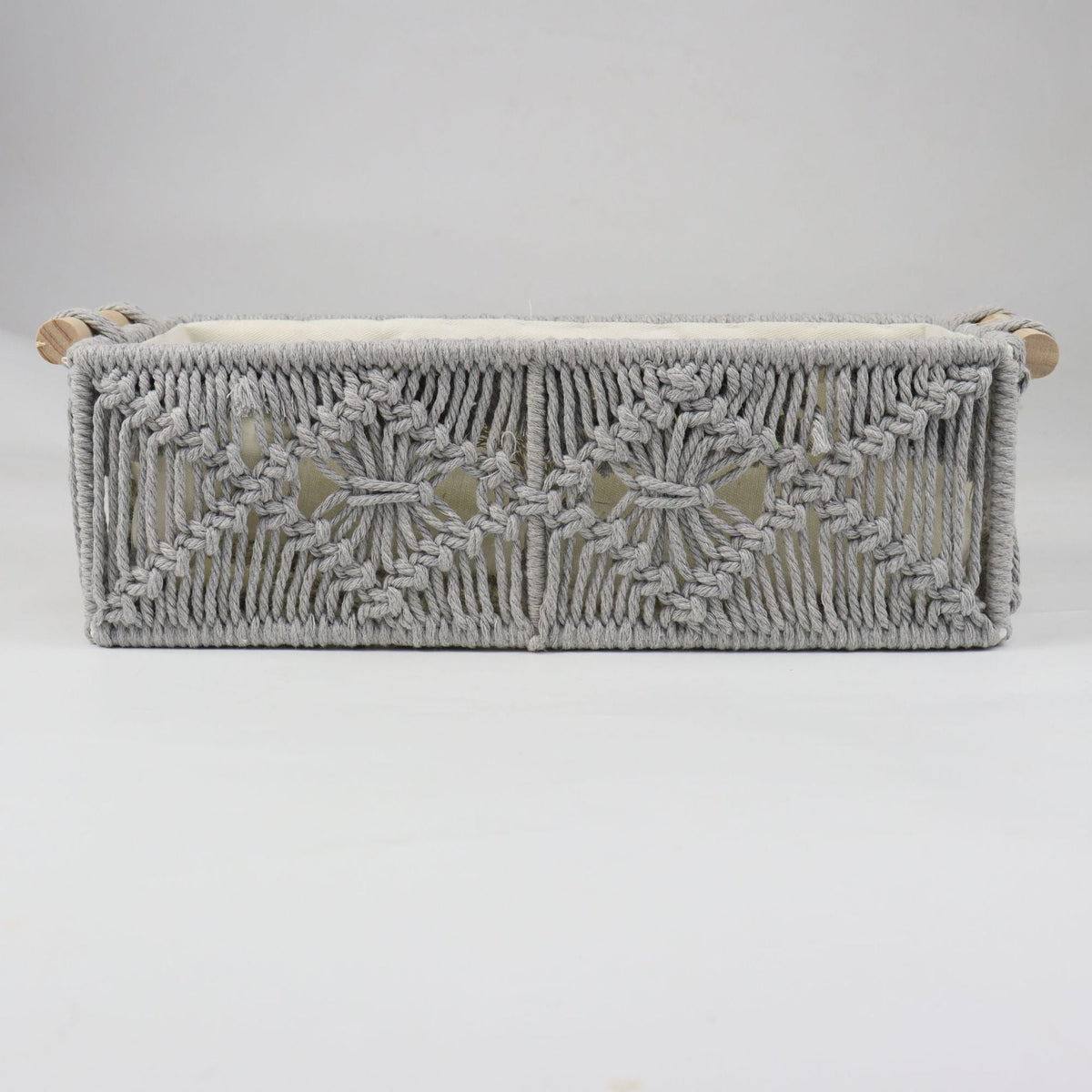 Storage Basket with Macrame Pattern | High & Bury
