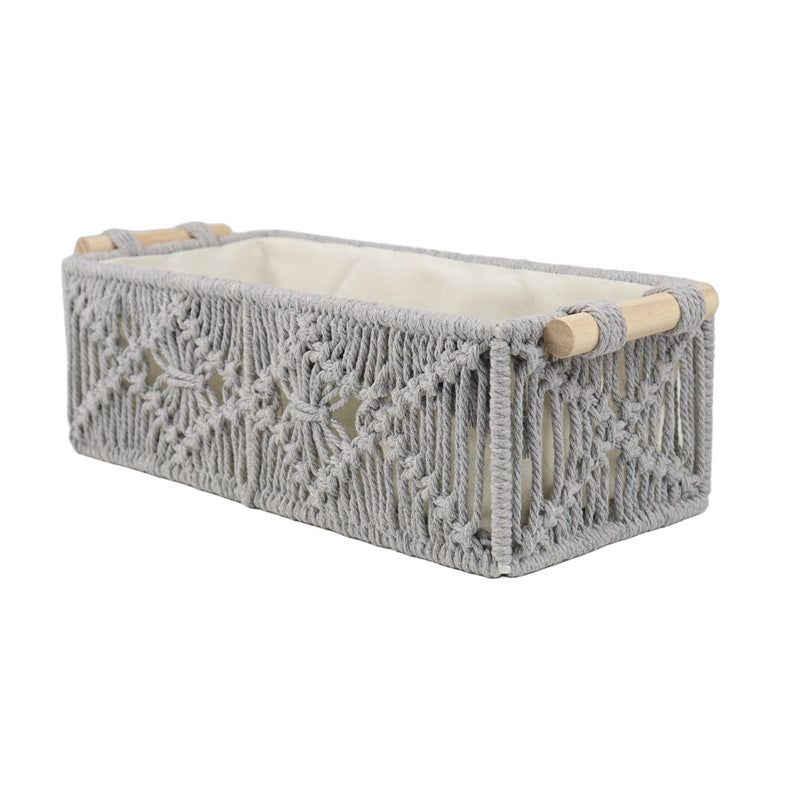 Storage Basket with Macrame Pattern | High & Bury