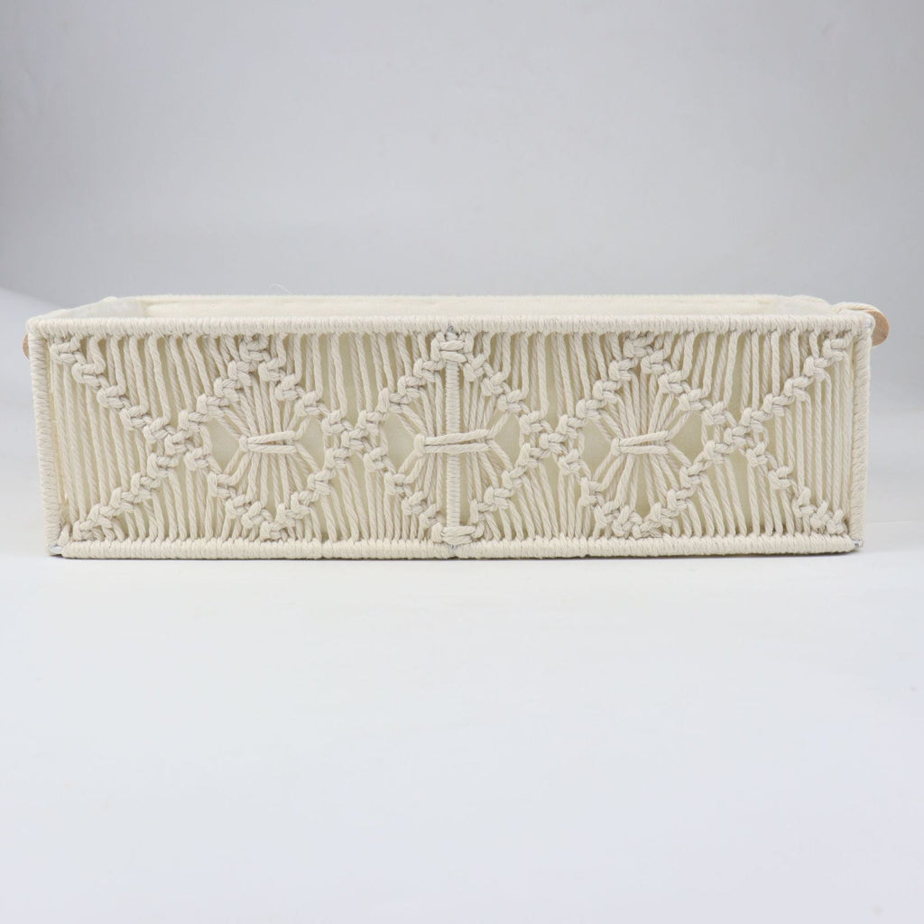 Storage Basket with Macrame Pattern | High & Bury