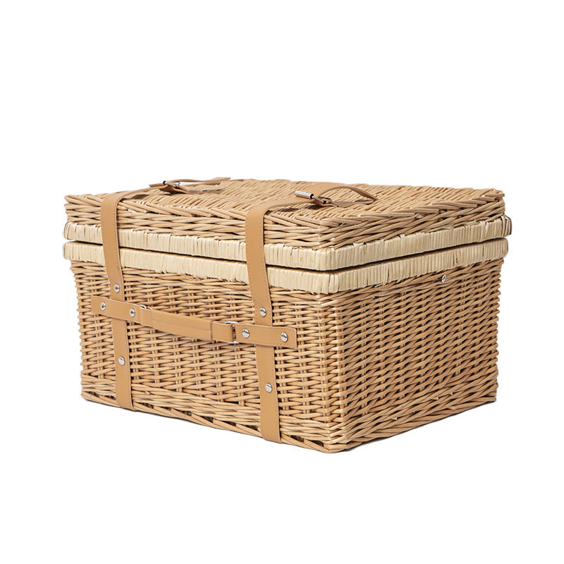 Storage Basket with Practical Lid Handwoven | High & Bury